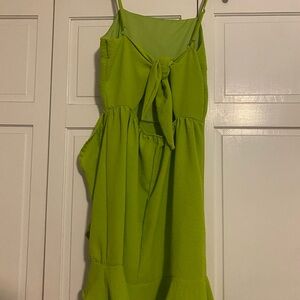 small lime green mini dress